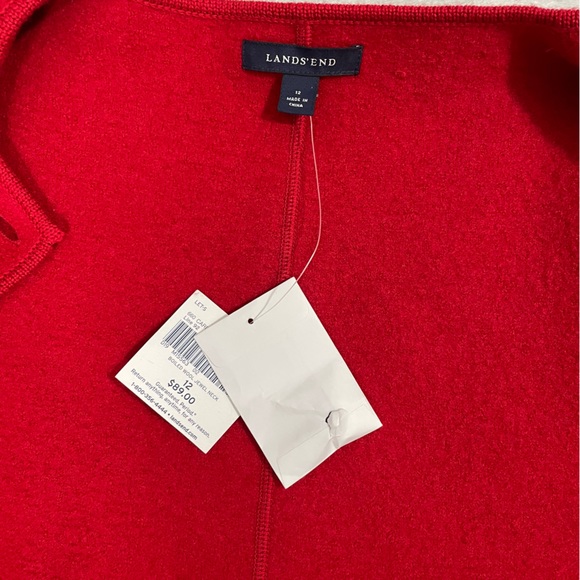 - NWT Lands End Red Wool Button blazer. - Picture 7 of 14